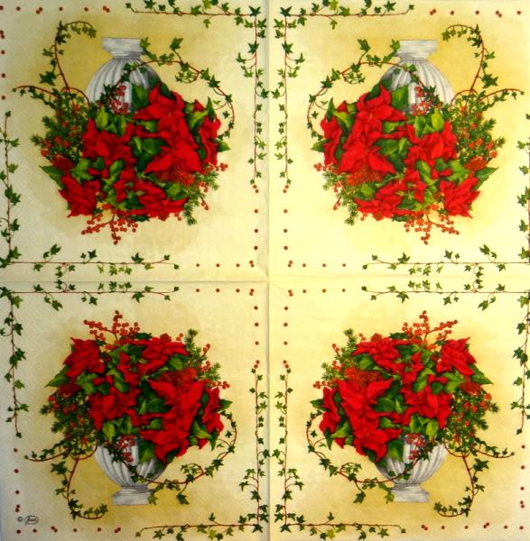 204 Christmas Flowers - 3-ply - Ambiente